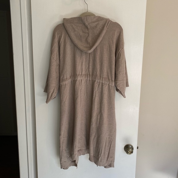 Long tie-front hooded cardigan S-M - Picture 2 of 4